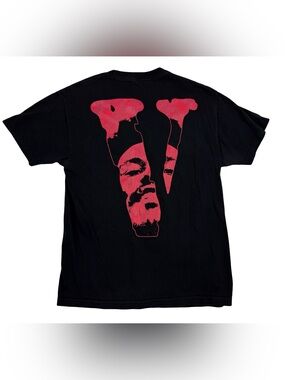Vlone x The Weeknd XO V Streetwear Designer Artist Singer V Graphic Shirt Large
